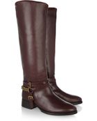McQ by Alexander McQueen Chain trimmed Leather Boots - Lyst
