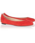 McQ by Alexander McQueen Studded Suede Ballet Flats - Lyst