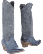 Strategia Cowboy Suede Knee-High Boots - Lyst