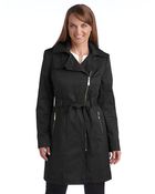 Vince Camuto Asymmetrical Belted Coat - Lyst