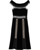 Christopher Kane Loop Tape Trimmed Velvet Dress - Lyst