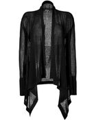 DKNY Silk cashmere Cardigan in Black - Lyst