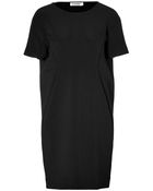 Jil Sander Fine Knit Dress in Black - Lyst