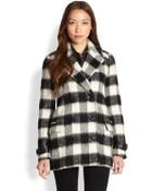 Mackage Leather-Trim Checked Jacket - Lyst