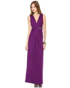 Matthew Williamson Twisted Drape Column Gown - Lyst
