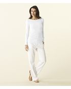 Michael Stars Supima Long Sleeve Raw Edge Crew - Lyst