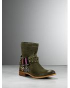 Patrizia Pepe Low Boot In Suede With Studs - Lyst