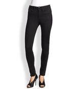 Burberry Leather Inset Denim Jeans - Lyst