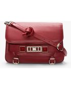 Proenza Schouler Red Leather Ps11 Classic Bag - Lyst