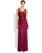 Halston Heritage Charmeuse Gown - Lyst