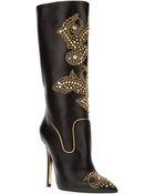Versace Embellished Boot - Lyst