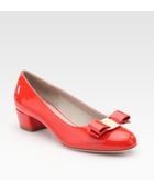 Ferragamo Vara Patent Leather Pumps - Lyst