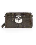 Gucci Lady Lock Python Clutch - Lyst
