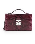 Gucci Lady Lock Python Briefcase Clutch - Lyst