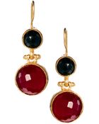 Asos Two Stone Drop Earrings - Lyst