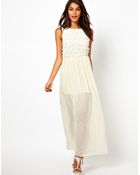 TFNC Tfnc Maxi Dress with Jewelled Appliqué - Lyst
