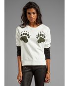 Tibi Paw Sweatshirt in White - Lyst