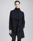 Donna Karan New York Reversible Cascading Coat - Lyst