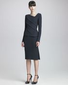 Donna Karan New York Kickpleat Jersey Skirt - Lyst