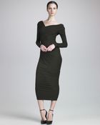 Donna Karan New York Offshoulder Tealength Jersey Dress - Lyst
