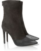 Alexander Wang Cameron Suede and Mesh Ankle Boots - Lyst