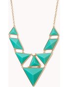 Forever 21 Statement Faux Stone Necklace - Lyst