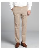 Gucci Warm Khaki Stretch Cotton Flat Front Pants - Lyst
