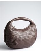 Bottega Veneta Dark Brown Intrecciato Leather 'Belly Veneta' Hobo - Lyst