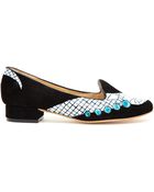 Holly Fowler Handpainted Velvet Dress Slippers - Lyst