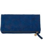 Clare Vivier Fold Over Brocade Clutch - Lyst