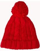Forever 21 Cable Knit Pom Pom Beanie - Lyst