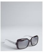 Gucci Grey and White Acrylic Square Sunglasses - Lyst