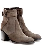 Helmut Lang Suede Ankle Boots - Lyst