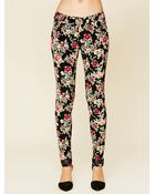 Free People Fp Printed Cord Skinny - Lyst