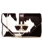 Givenchy Obsedia Ponyskin and Leather Clutch Bag - Lyst
