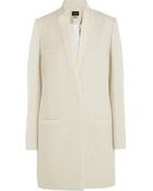 Isabel Marant Ego Calf Hair-Trimmed Wool-Blend Coat - Lyst