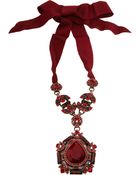 Lanvin Crystal Babylon Pendant Necklace - Lyst