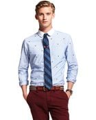 Tommy Hilfiger Cotton Poplin Logo Shirt - Lyst