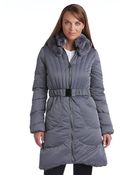 Elie Tahari Fur Trim Collar Puffer Walker Coat - Lyst