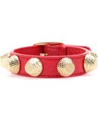 Balenciaga Giant Stud Leather Bracelet - Lyst