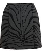 Carven Zebra Felt-Wool Miniskirt - Lyst