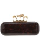 Alexander McQueen Knuckle Long Box Clutch Tort Patent - Lyst