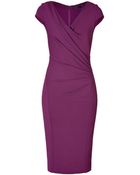 Donna Karan New York Draped Dress In Amethyst - Lyst