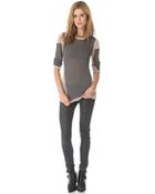 Helmut Lang Patina Stretch Leather Leggings - Lyst