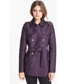 Sam Edelman Studded Double Breasted Trench Coat - Lyst