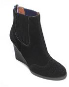 Tommy Hilfiger Wedge Bootie - Lyst