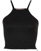 Topshop Embossed Scuba Crop Top By Oh My Love - Lyst