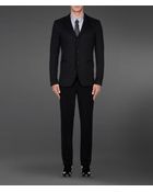 Emporio Armani Striped Jacket in Technical Fabric and Cotton - Lyst