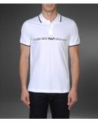 Emporio Armani Shortsleeved Polo Shirt - Lyst