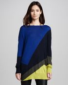 Halston Heritage Alpacablend Intarsia Sweater - Lyst